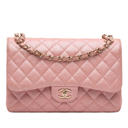 Chanel Jumbo Iridescent Caviar Flap