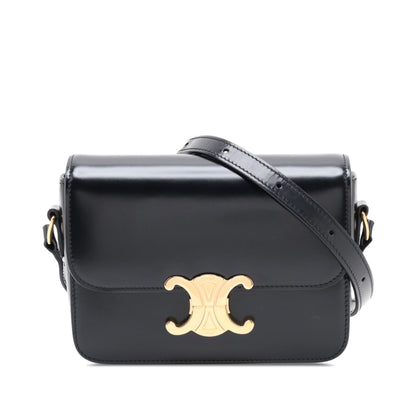 Celine Classique Shiny Calfskin Triomphe Crossbody Bag