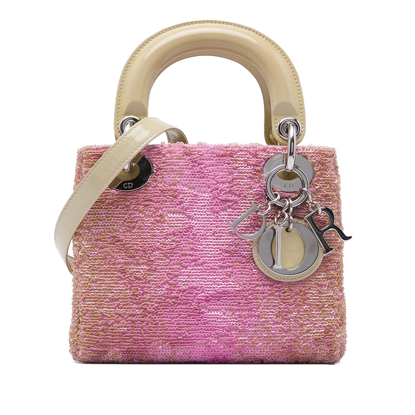 Dior Patent Sequined Lady Dior Bag Preloved