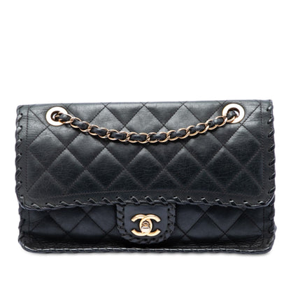 Chanel Medium Quilted Iridescent Calfskin Happy Stitch Flap