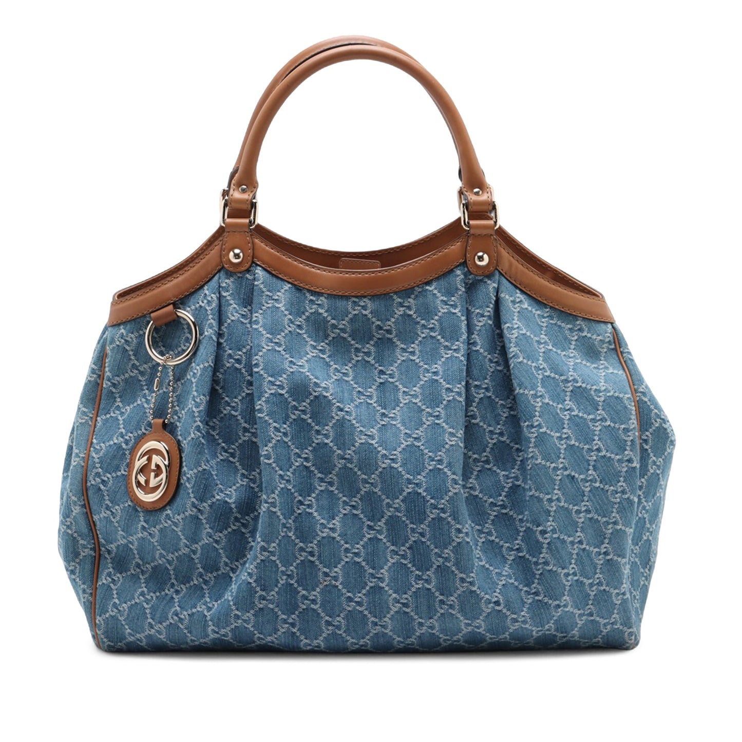 Gucci GG Denim Sukey Tote Bag