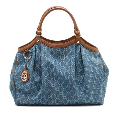 Gucci GG Denim Sukey Tote Bag