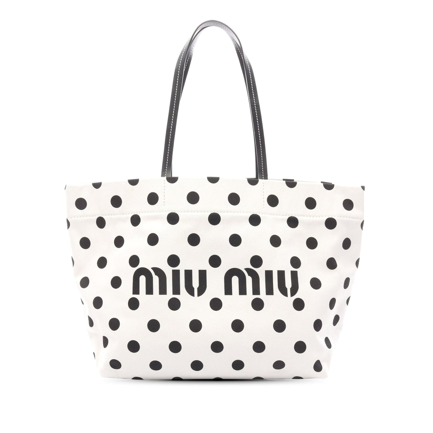 Miu Miu Printed Canvas Tote Bag