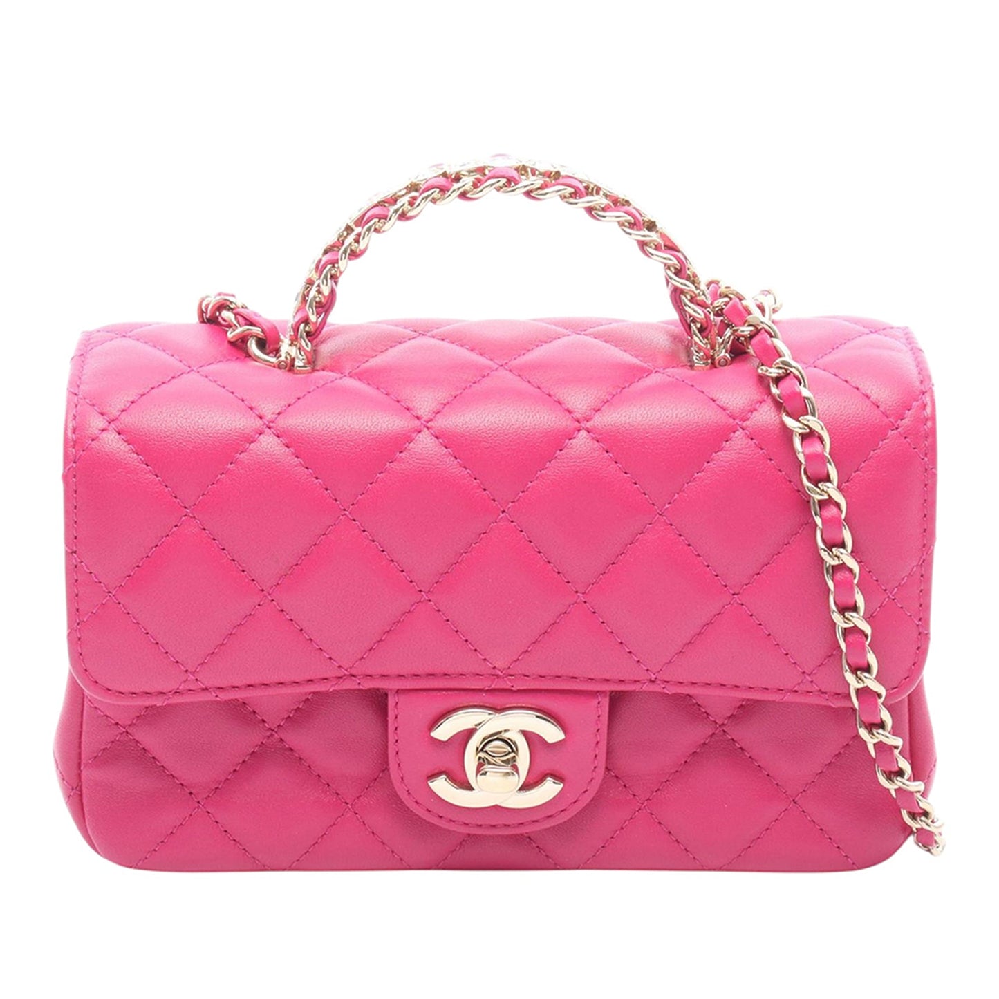 Borsa Chanel Strass Top Handle Flap