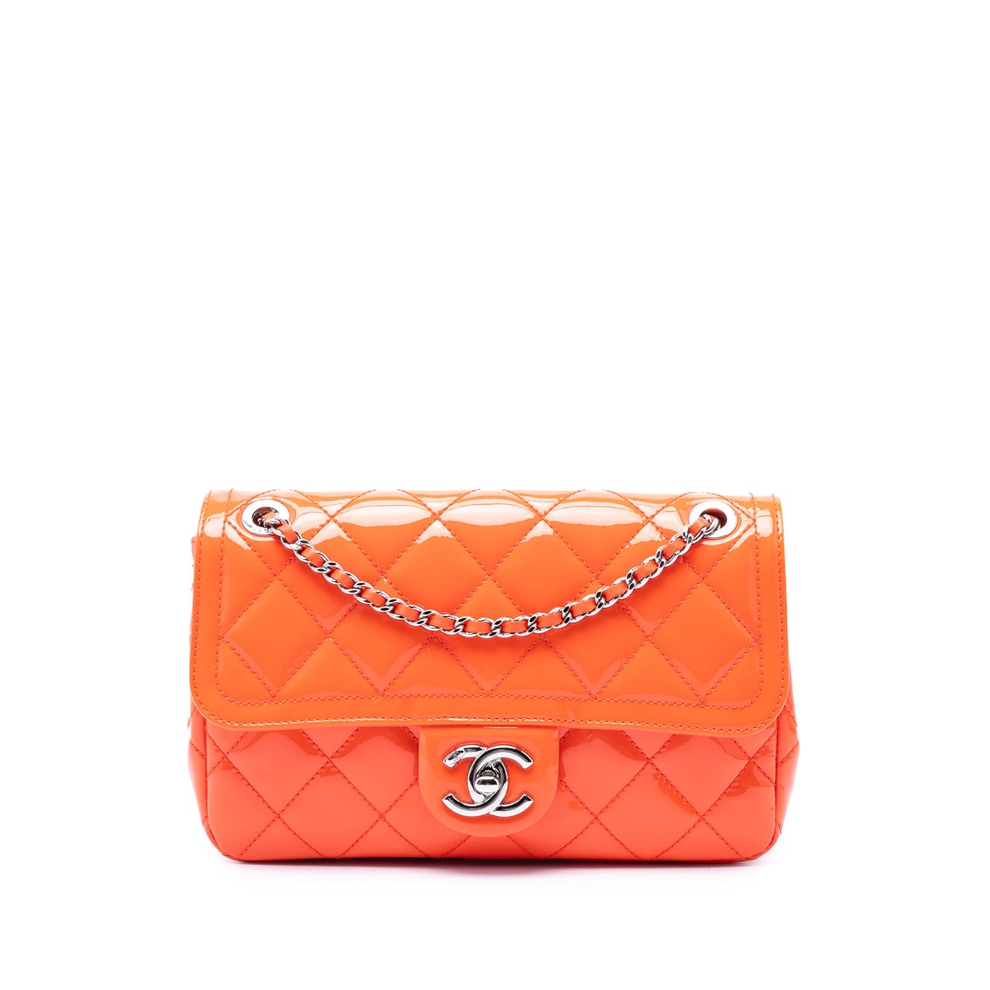 Chanel Quilted Patent Coco Shine Flap Bag