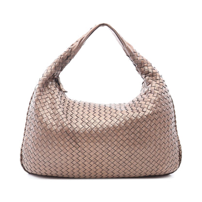 Bottega Veneta Medium Metallic Nappa Intrecciato Veneta Hobo