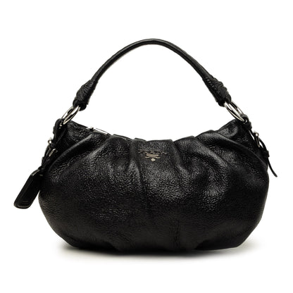 Prada Pleated Cervo Lux Hobo