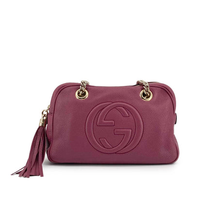 Gucci Calfskin Soho Chain Zip Shoulder Bag