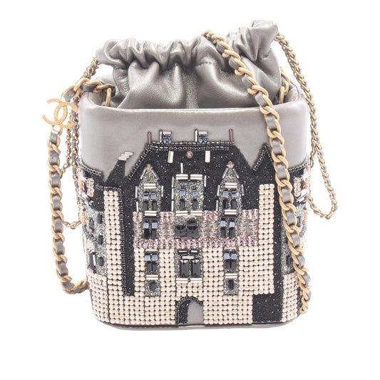 Chanel Crystal Metiers D Art Chateau de Chenonceau Bucket Bag