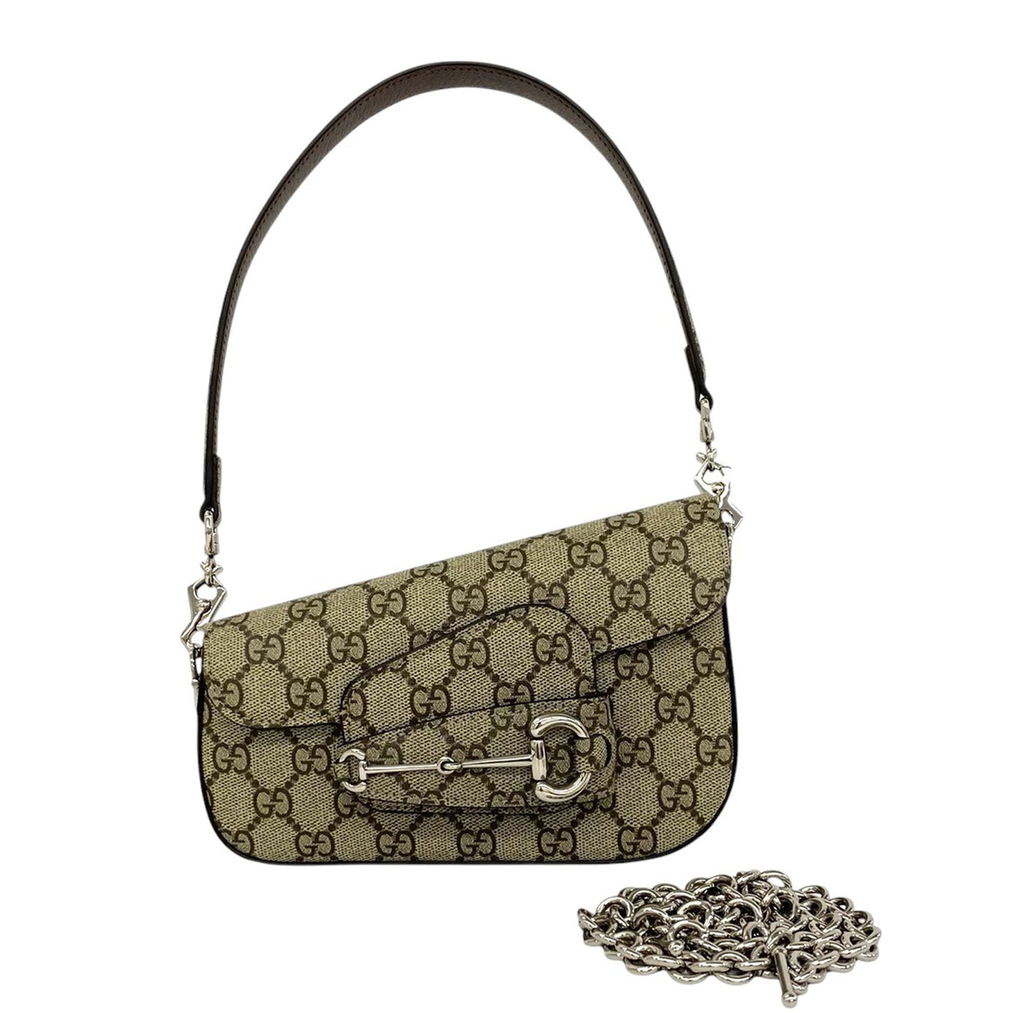 Gucci Mini GG Supreme Asymmetric Horsebit 1955 Bag