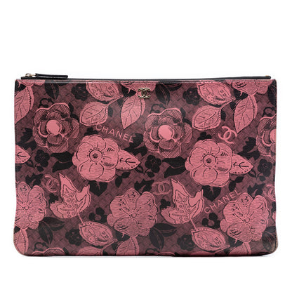 Clutch Chanel CC Camellia Printed O Case