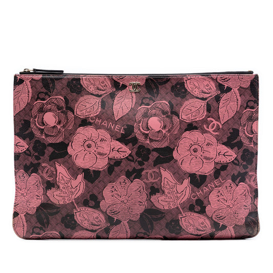 Clutch Chanel CC Camellia Printed O Case