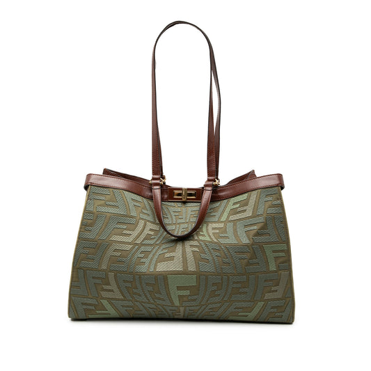 Fendi Sarah Coleman Zucca Fish Eye Vertigo Peekaboo X Tote