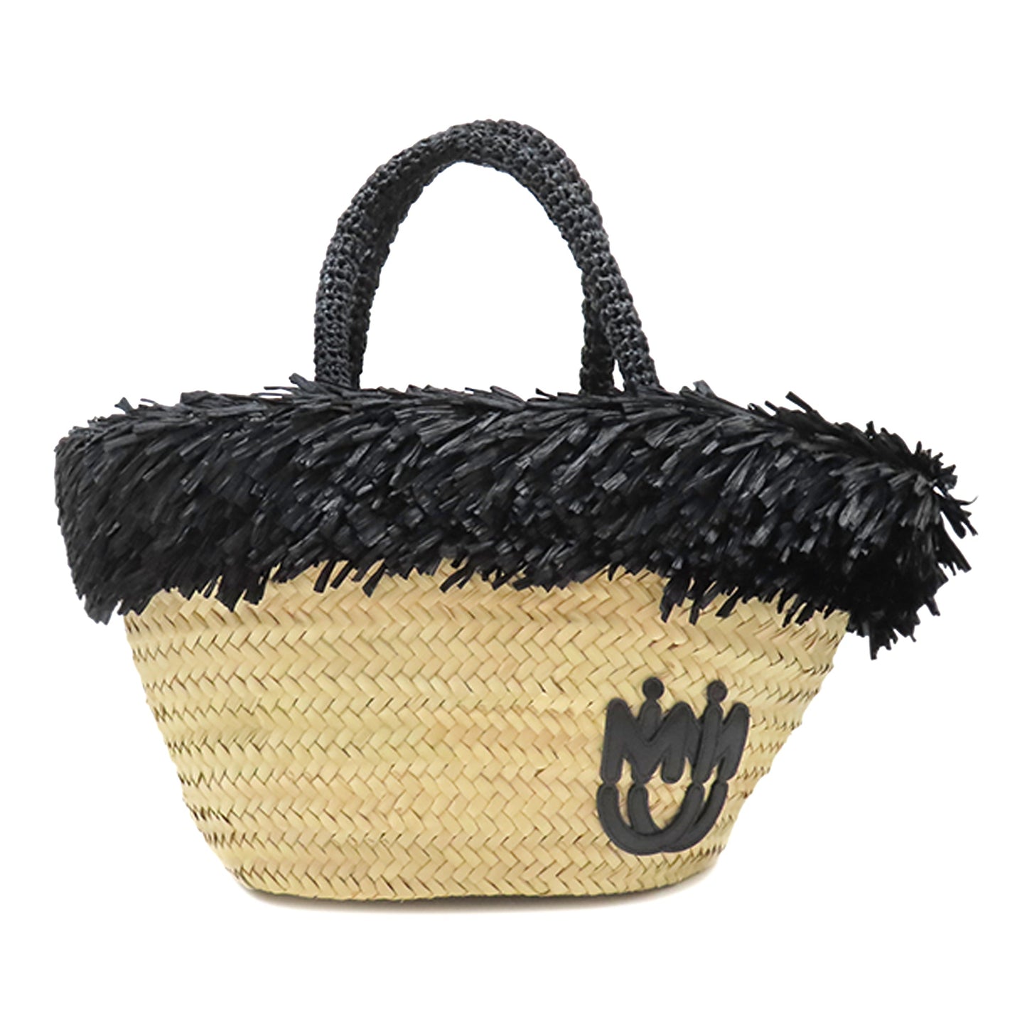 Miu Miu Raffia Basket Tote Bag