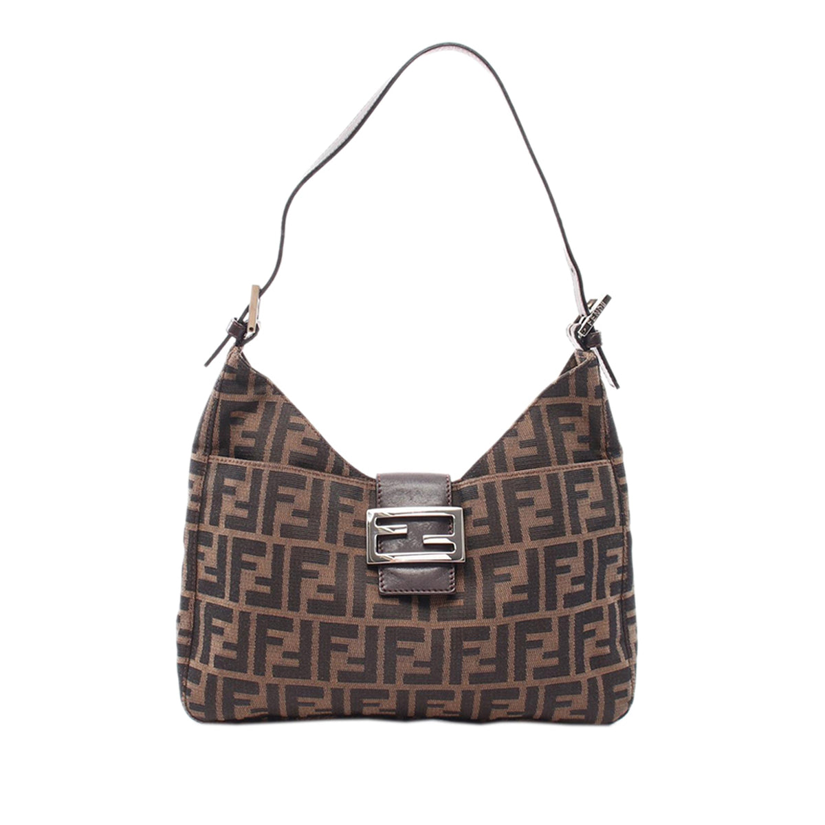 Fendi Zucca Canvas Shoulder Bag