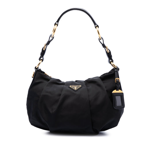 Prada Tessuto Pleated Hobo