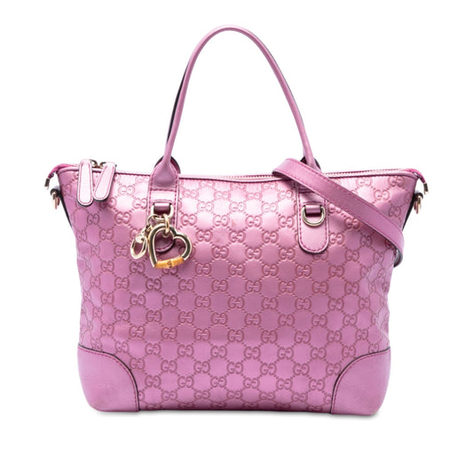 Gucci Metallic Guccissima Heart Bit Bag