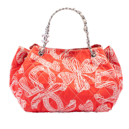 Chanel Coral Chain Tote Bag