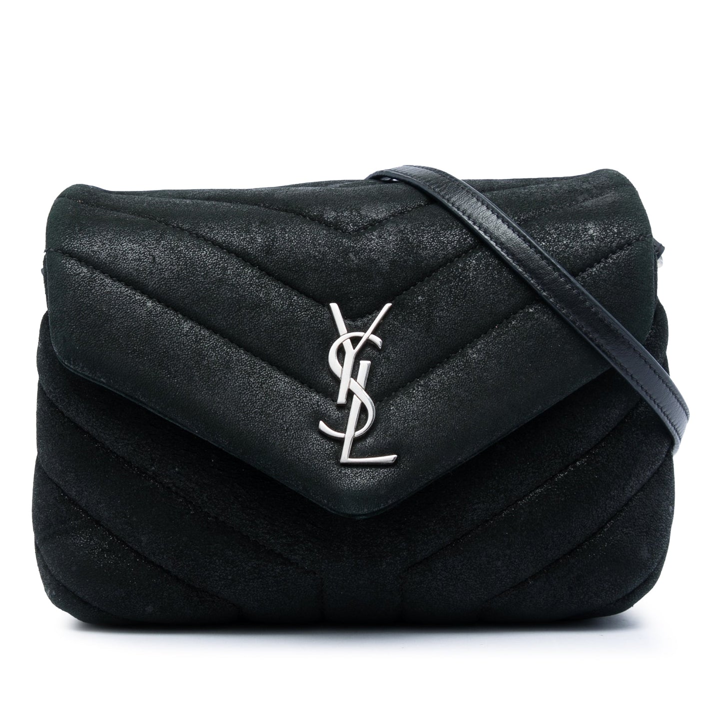 Saint Laurent Glitter Suede LouLou Crossbody