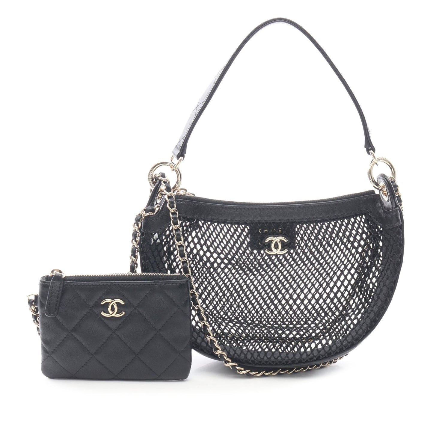 Borsa Chanel CC Round Mesh Hobo