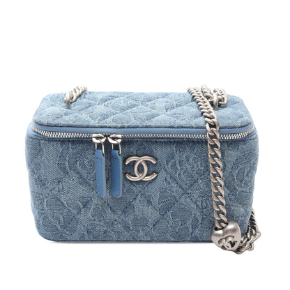 Chanel Denim Pearl Crush Vanity Bag Preloved