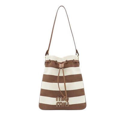Miu Miu Logo Drawstring Bag