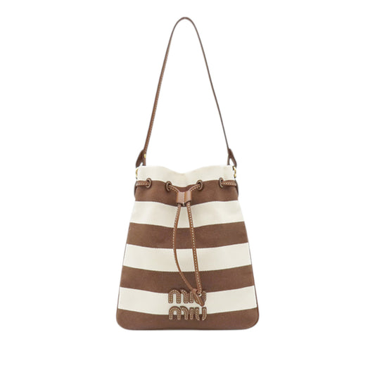 Miu Miu Logo Drawstring Bag