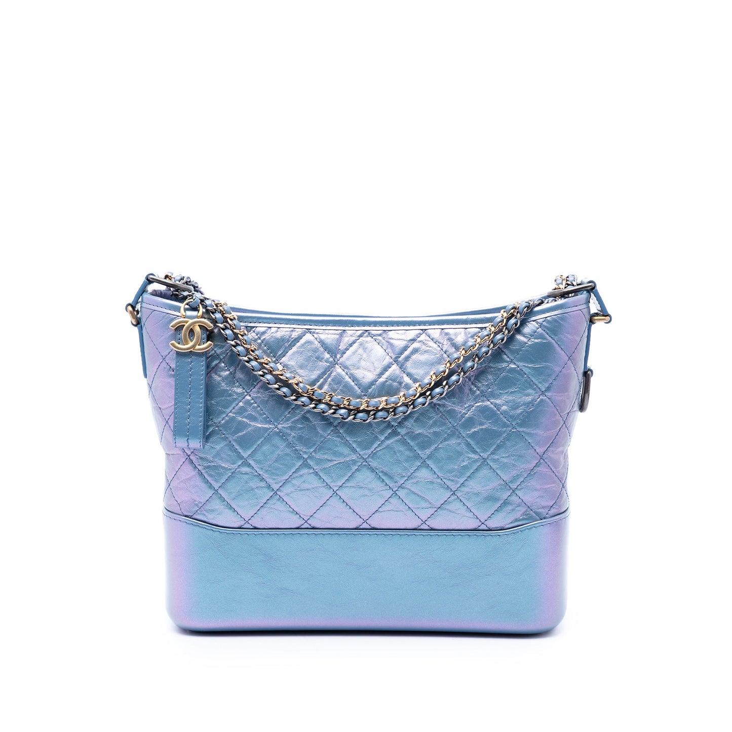 Chanel Quilted Iridescent Lambskin and Calfskin Gabrielle Bag