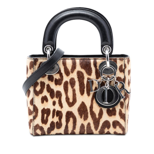 Dior Pony Hair Leopard Print Lady Dior bag