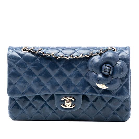 Chanel Medium Classic Camellia Double Flap