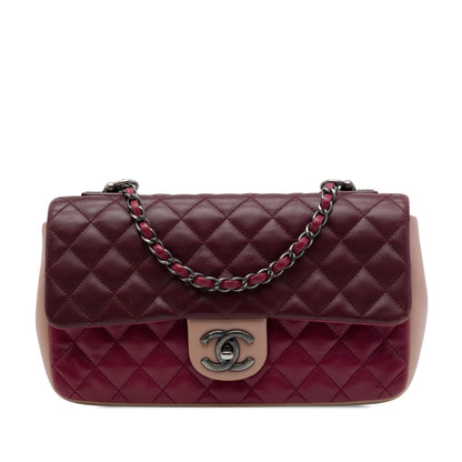 Chanel Paris Edinburgh Medium Classic Tricolor Lambskin Single Flap Bag