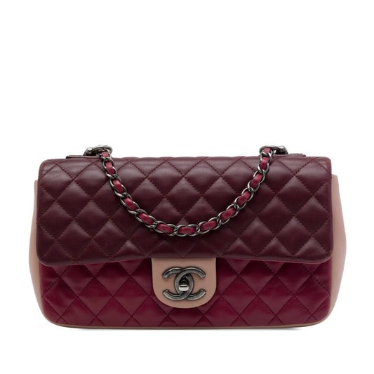 Chanel Paris Edinburgh Medium Classic Tricolor Lambskin Single Flap Bag