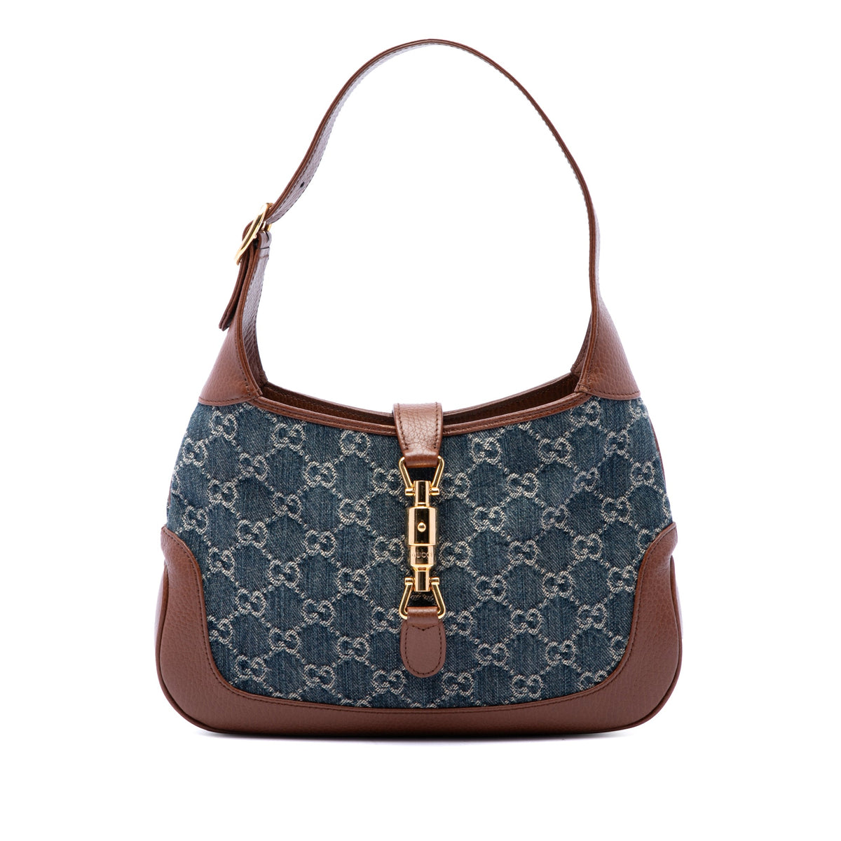 Gucci Small GG Denim Jackie 1961 Crossbody