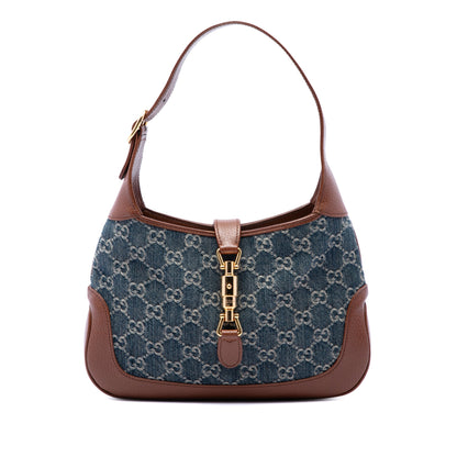 Gucci Small GG Denim Jackie 1961 Crossbody