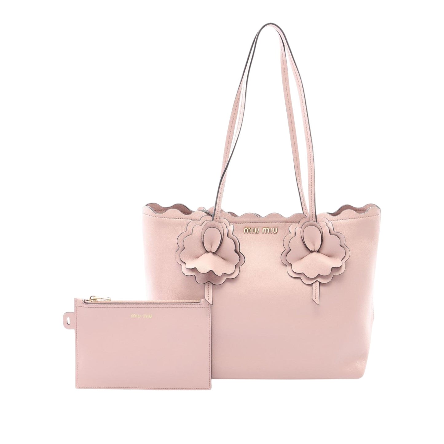 Miu Miu Leather Flower Tote Bag