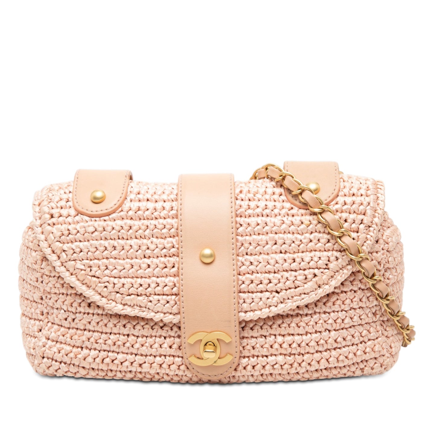 Chanel CC Woven Raffia Flap