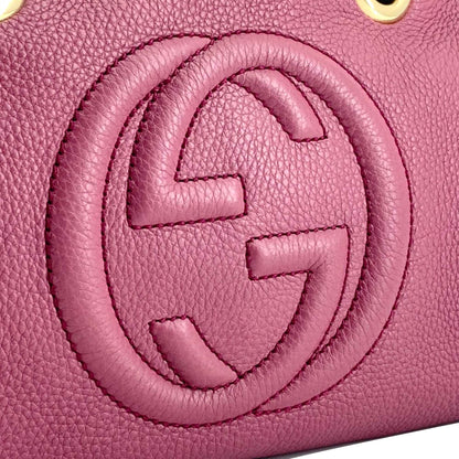 Gucci Calfskin Soho Chain Zip Shoulder Bag