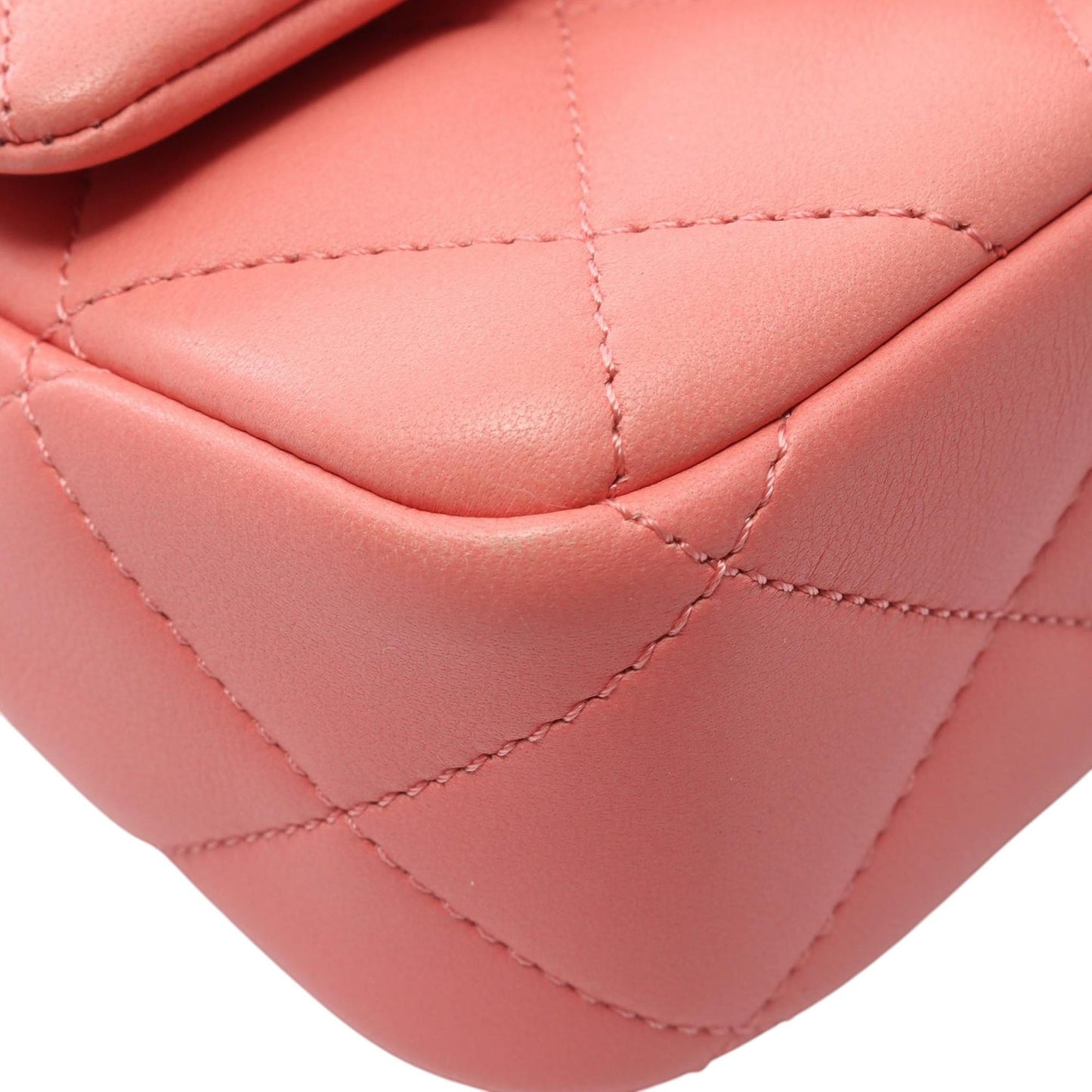 Chanel Quilted Lambskin Metal Chain Top Handle Bag Preloved