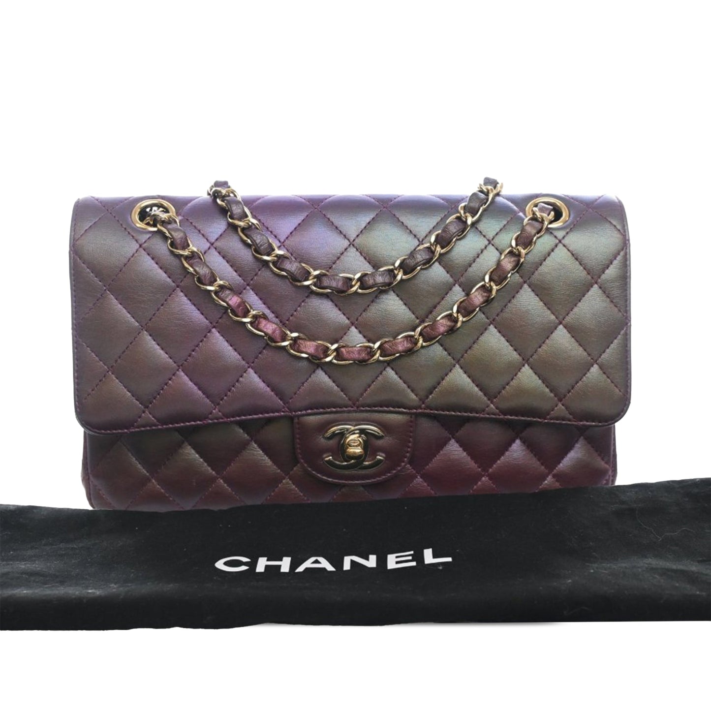 Chanel Medium Classic Iridescent Double Flap