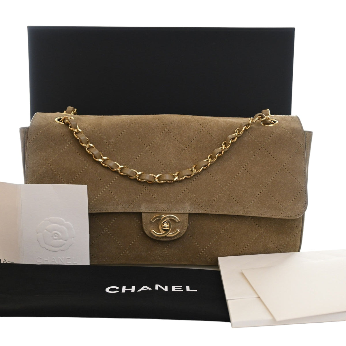 Chanel Quilted Suede Souplissimo Maxi Flap Bag
