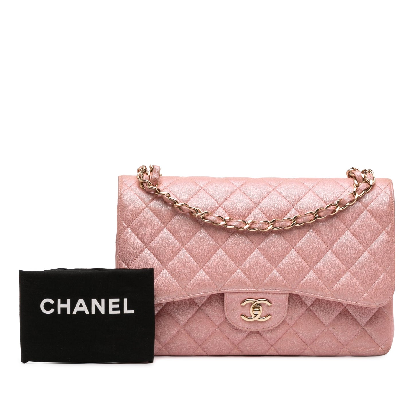 Chanel Jumbo Iridescent Caviar Flap