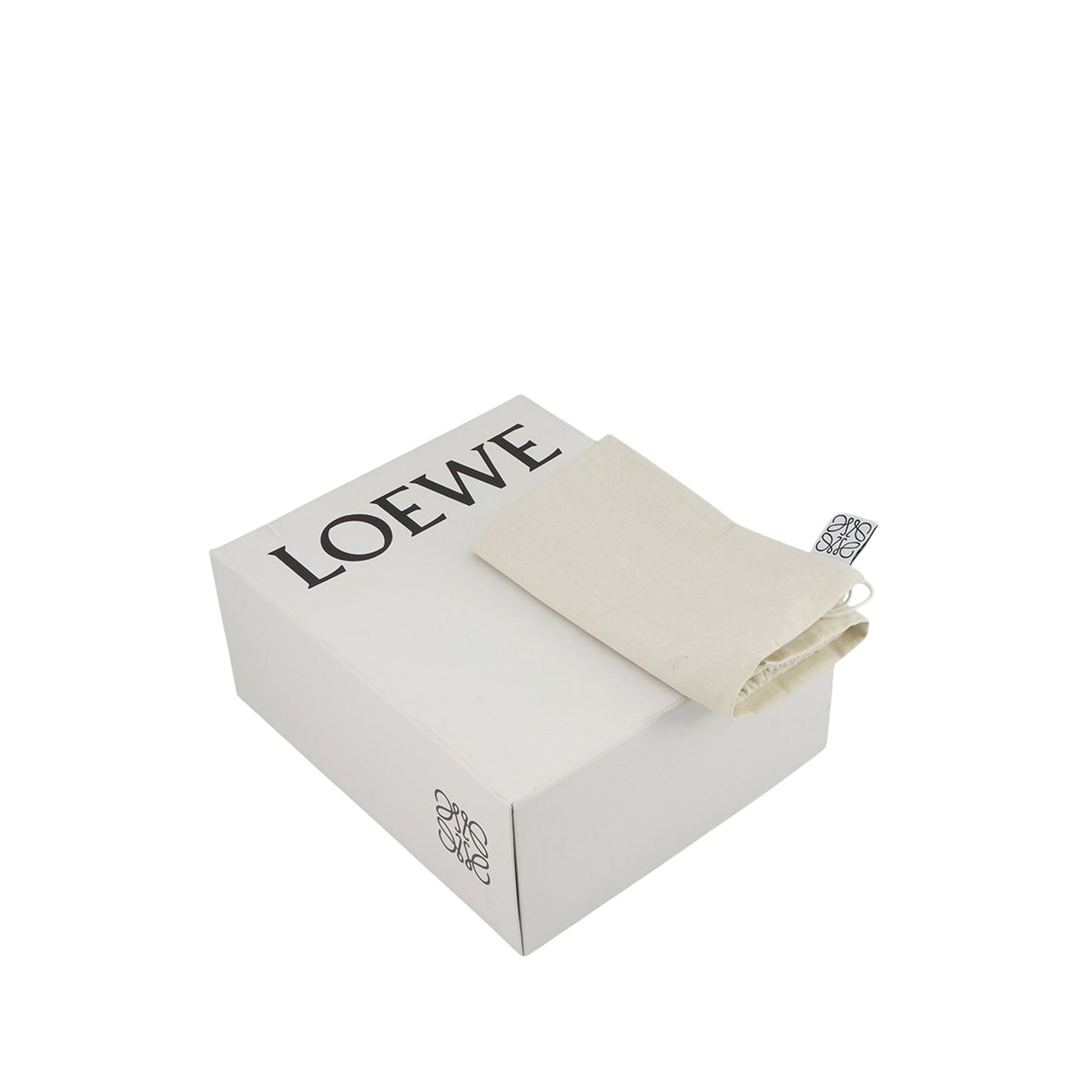 Loewe Anagram Jacquard and Calfskin Square Tote Bag