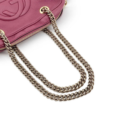Gucci Calfskin Soho Chain Zip Shoulder Bag