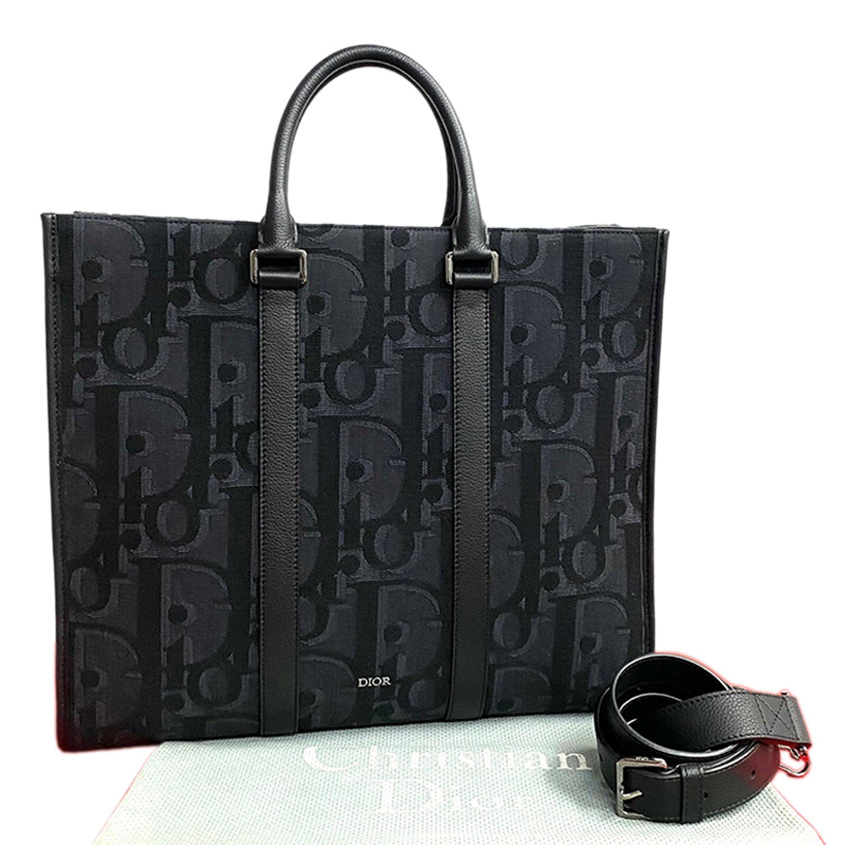 Dior Maxi Oblique Canvas East West Tote