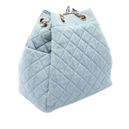 Chanel Quilted Washed Denim Urban Spirit Bucket Bag
