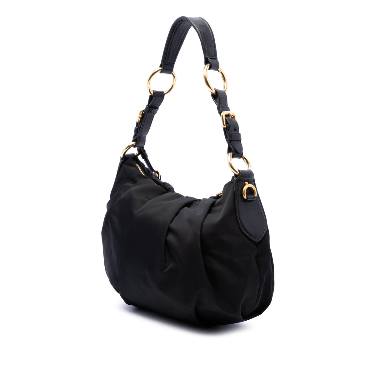 Prada Tessuto Pleated Hobo
