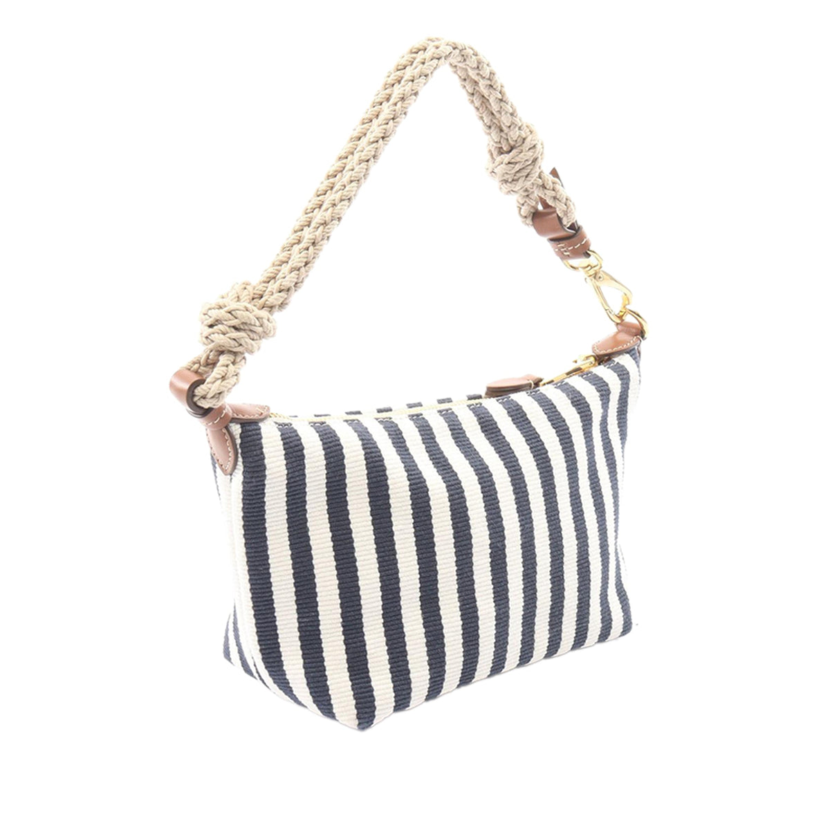 Miu Miu Cannette Righe Stripe Canvas Handbag