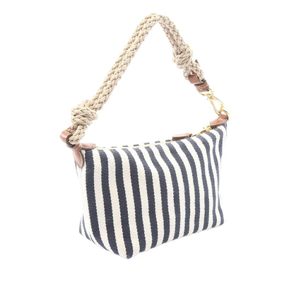 Miu Miu Cannette Righe Stripe Canvas Handbag