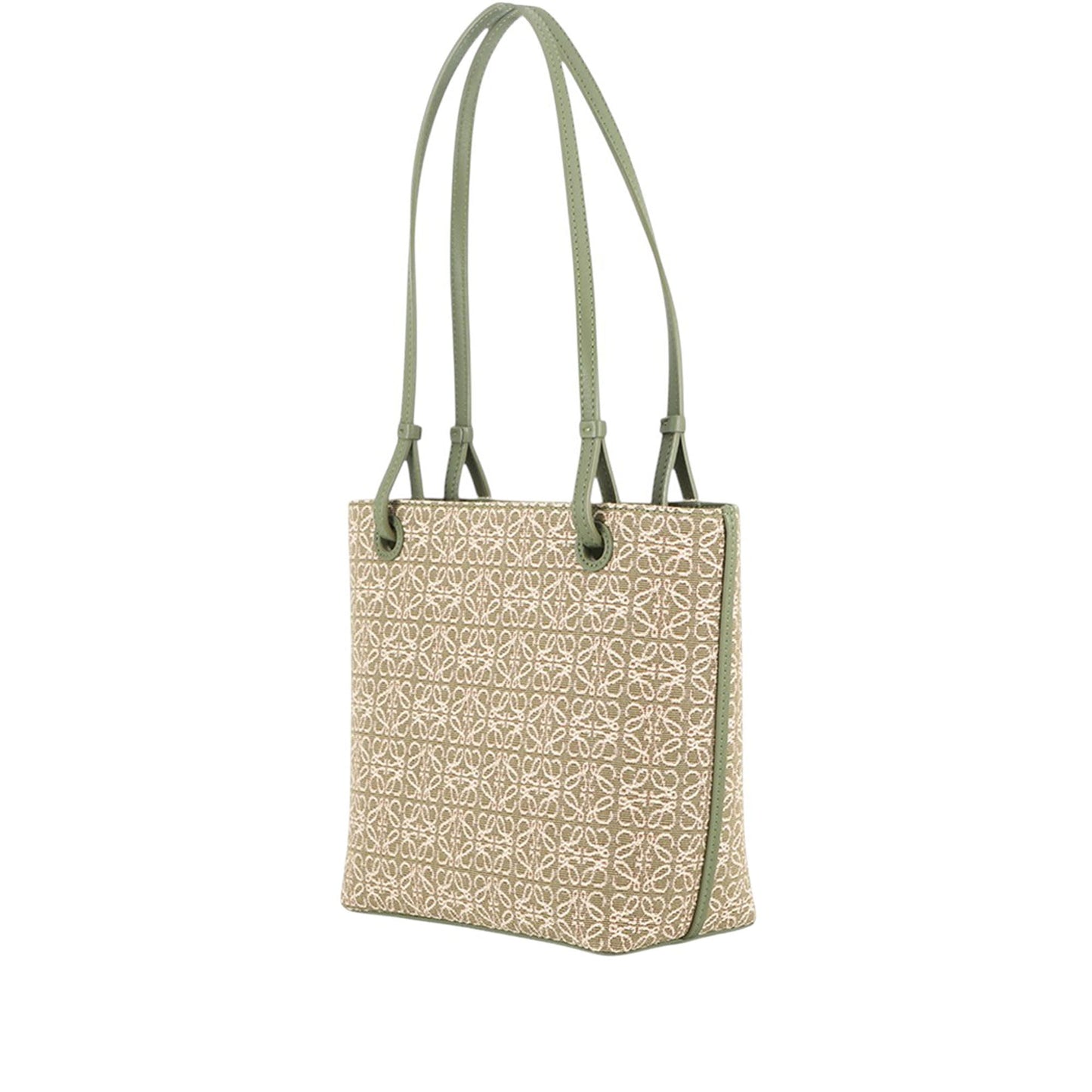 Loewe Anagram Jacquard and Calfskin Square Tote Bag