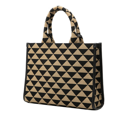 Prada Small Canvas Symbole Triangolo Satchel